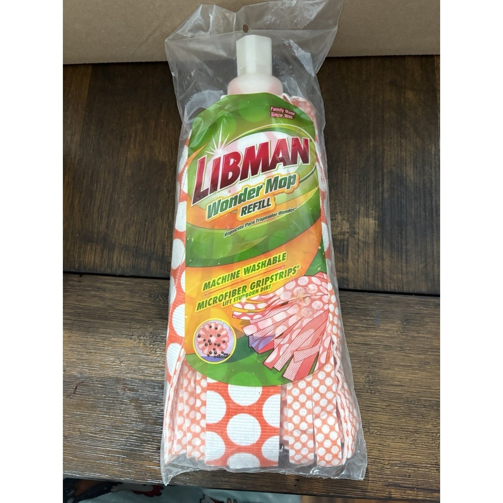 New Libman Wonder Mop Refill Microfiber Grip Strips Replacement OC8